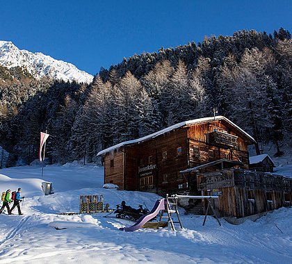 Randonnée d'hiver sur la Larstigalm