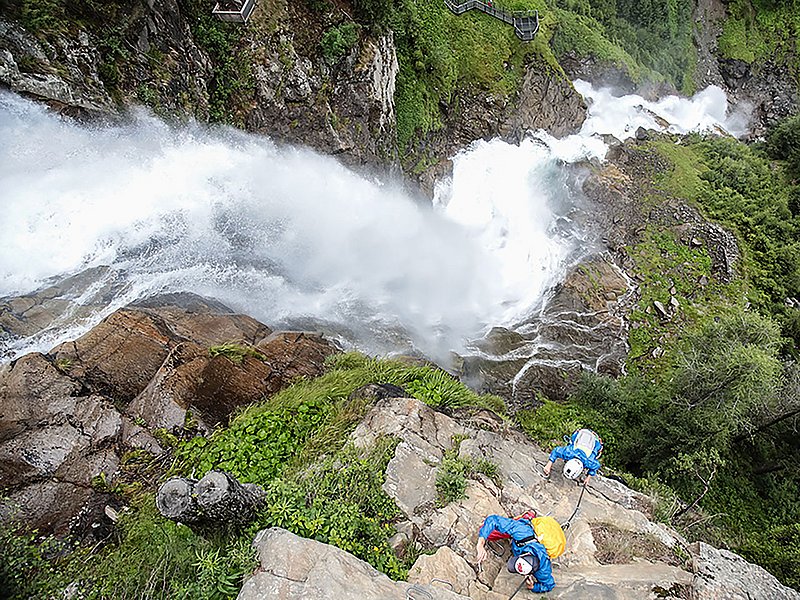 Sentier d'escalade Chutes Stuibenfall